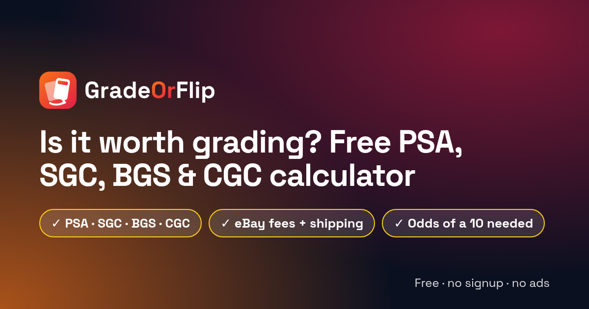 Card Grading Calculator 2026: Is It Worth Grading? PSA, SGC, BGS, CGC